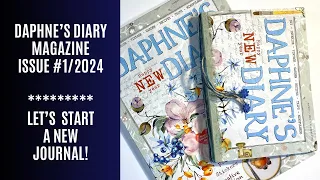 💙 Daphne’s Diary Magazine Issue #1/2024 - Let’s Start An Easy No Sew Glue Book Junk Journal 💙