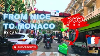 Beautiful road trip from Nice to Monaco by car with lounge music | French Riviera France in 4K HDR