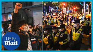 China: Police clash with anti-lockdown protesters in Shanghai