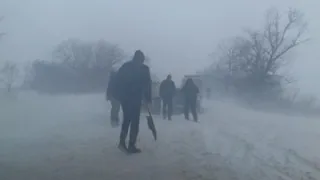 07.01.19 снежные заносы трассы Мариуполь-Запорожье