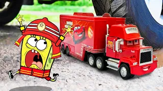 EXPERIMENT: Car vs Mack Lightning Mcqueen King Jackson - Crushing Crunchy & Soft Things by Car!