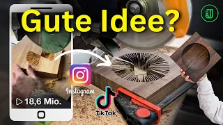 Holzschale DRECHSELN mit der KAPPSÄGE: Diese Instagram Technik schockt! 🫣 | Jonas Winkler