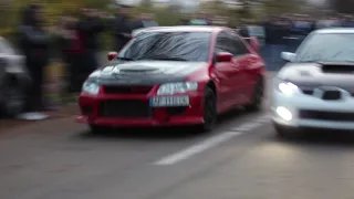 Mitsubishi vs Subaru Street Pride Melitopol