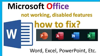 Microsoft Office in Offline not working, disabled features! Word, Excel, PowerPoint | How to fix?