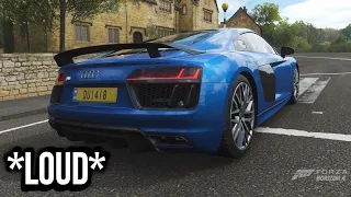 Audi R8 V10 Plus | Forza Horizon 4 - Steering Wheel + Paddle Shifter Gameplay