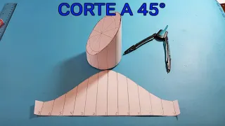 CORTE A 45° EN TUBERIA