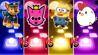 Pinkfong vs Paw Patrol vs Chicken Song vs Minions || Tiles Hop Edm Rush!