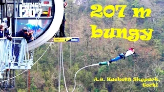 207 m bungy jump in Sochi (no edit)