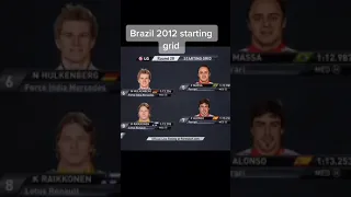 Brazil 2012 Starting Grid Was🔥