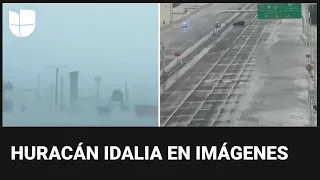 El momento en el que el huracán Idalia toca tierra en Florida