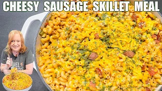 CHEESY SAUSAGE & PASTA Skillet Meal