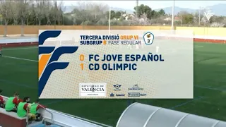 Gol FC Jove Español 0 1 CD Olimpic 3 2 2021