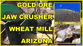 Crushing Gold Ore from a Tailing Pile from a Gold Mine in Arizona | Jaw Crusher