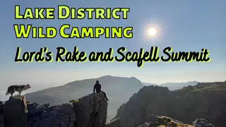 SCAFELL SUMMIT WILD CAMP Lord’s Rake and Foxes Gully LAKE DISTRICT UK Solo Camping with my dog