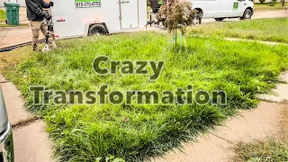 Insane OVERGROWN Lawn Transformation