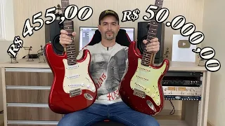 Guitarra de R$ 455 Reais vs Fender de R$ 50.000,00 Reais