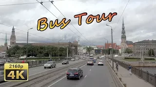 Riga, City Tour by Bus - Latvia 4K Travel Channel