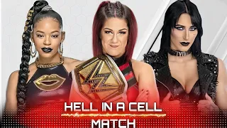 WWE 2K24 - Hell in a Cell Triple Threat - Bayley VS Rhea Ripley VS Bianca Belair | WWE Queen Crown