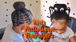 HALLOWEEN HAIRSTYLES |KIDS HALLOWEEN HAIRSTYLE | SPIDER HAIRSTYLE FOR HALLOWEEN