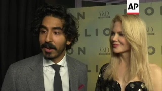 Nicole Kidman and Dev Patel attend the premiere of 'Lion in Paris