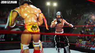 WWE STOP MOTION MATCH : ULTIMATE WARRIOR VS MACHO MAN RANDY SAVAGE PART 1