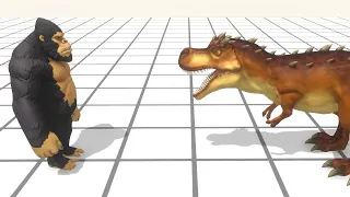 Multiverse GORO THE GIANT vs T-Rex in Buntasy and Animal Revolt Battle Simulator