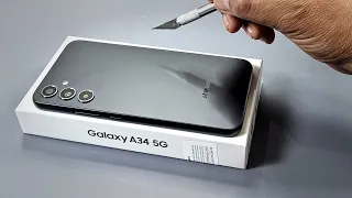 Samsung A34 Unboxing & Camera Test | Black Colour | Retail Unit