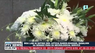 Mga labi ni dating Sen. Leticia Ramos-Shahani, dadalhin sa Senado para sa Necrological Service