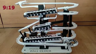 Ball Clock 3D printed - Reloj de bolas