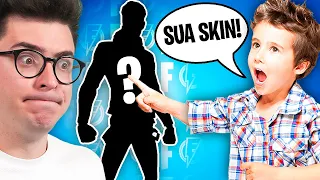 UMA CRIANÇA VAZOU MINHA SKIN DO FORTNITE!!