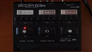 New ZOOM G3n Preset List Review 2018 by Volkan AYIRIR