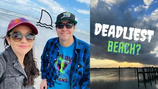 SHARK BITE Capital of the WORLD & DEADLIEST Beach in the USA… ? Visiting NEW SMYRNA BEACH!🦈