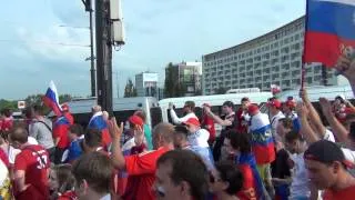 ЕURO 2012. Марш болельщиков сборной России в Варшаве.