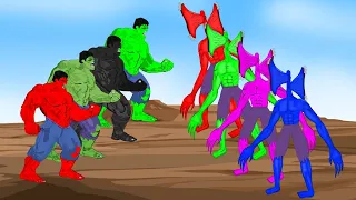 Superhero: Evolution Of Color Hulk Vs Evolution Of  Siren Head -Size Comparison | Superhero Cartoon