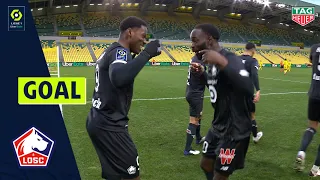 Goal Jonathan Christian DAVID (9' - LOSC LILLE) FC NANTES - LOSC LILLE (0-2) 20/21