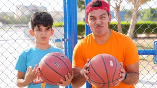 Jason and Alex learn to play basketball | funny school day