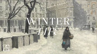 WINTER LIFE | Virtual Art Gallery on your TV | 1 HR Slideshow of 4K Paintings