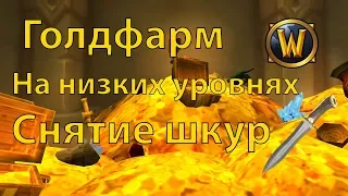 Ванилла / Голдфарм на низких уровнях / Снятие шкур / 5 голд за 30 минут