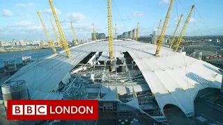 Storm Eunice: Roof of O2 arena shredded as strong winds hit London