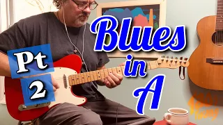 12 Bar Blues In A Pt 2  // Jam Track After Lesson