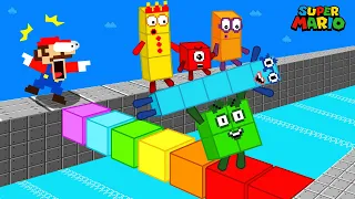 Painting by Numbers | Mario and Dynamicblock Exploring colourful FRUIT SALAT bridge | Game Animation