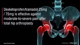 Dexketoprofen/tramadol is effective against moderate-to-severe pain post total hip arthroplasty