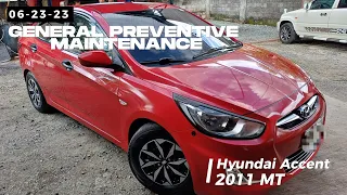 HYUNDAI Accent 2011 MT General Preventive Maintenance by MG Autoworx