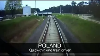 Poland: Hero train driver saves passengers from a truck on the tracks crash | English version