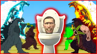 GODZILLA & KONG vs Evolution of GIANT COCKROACH Attack | Skibidi Toilet Meme Song