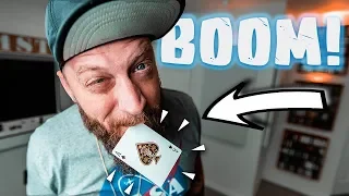 Make the Card JUMP to Your Mouth INSTANTLY!! (Basic Magic trick tutorial)