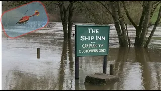 FLOODS, air ambulance & diesels!! Severn Valley Railway. 6th January 2024