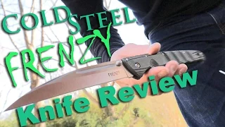 Cold Steel Frenzy Knife Review.  Plus batoning with the Tri Ad lock on this Beast.