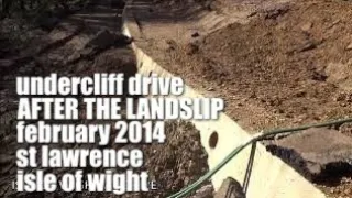 📽 undercliff drive - AFTER THE LANDSLIP - february 2014 - st lawrence -  isle of wight