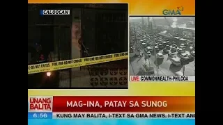 Mag-ina, patay sa sunog